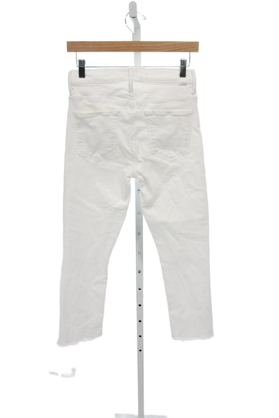 Mother Women Cropped Ankle Skinny Jeans White Size 27
