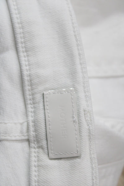 Mother Women Cropped Ankle Skinny Jeans White Size 27