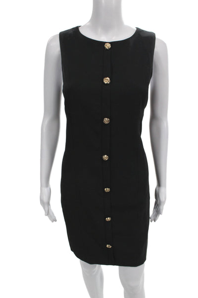 Pretty Garden Women Sheath Bodycon Dress Black Sleeveless Knee Length Size M