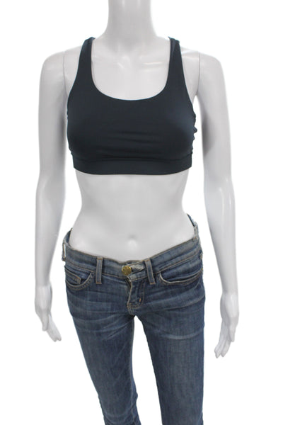 Lululemon Womens Spaghetti Strap Scoop Neck Sports Bra Navy Size 6