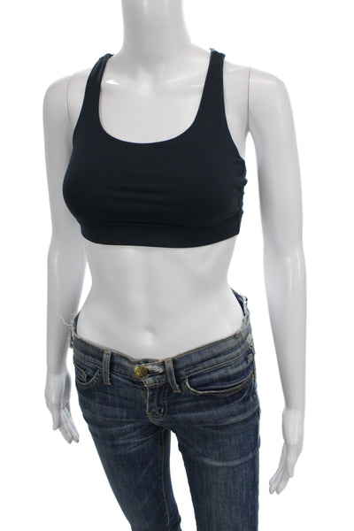 Lululemon Womens Spaghetti Strap Scoop Neck Sports Bra Navy Size 6