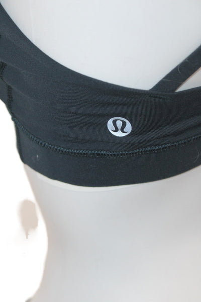 Lululemon Womens Spaghetti Strap Scoop Neck Sports Bra Navy Size 6