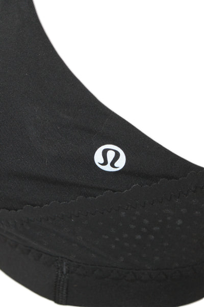 Lululemon Womens Spaghetti Strap Stretch Scalloped Sports Bra Black Size 4
