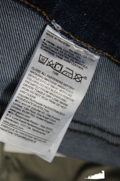 Banana Republic Unisex Flared Jeans Dark Blue High Rise 90s Size 34