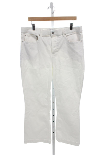 Spanx Women Plus Ankle White High Rise Pants Size 20