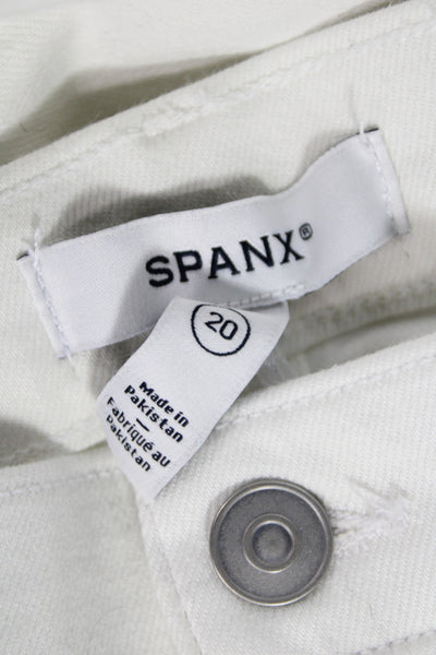 Spanx Women Plus Ankle White High Rise Pants Size 20