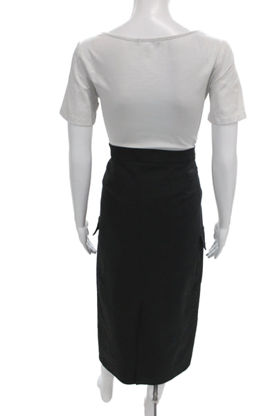 Zara Womens Cargo Pencil Skirt Black Size S