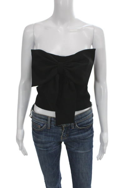 NBD Womens Black Sleeveless Tie Solid Top Size XS
