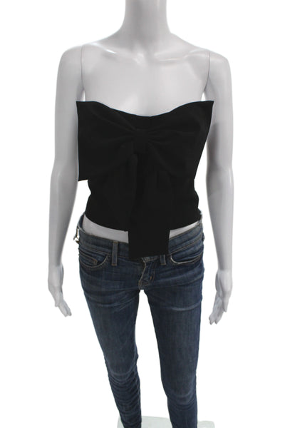 NBD Womens Black Sleeveless Tie Solid Top Size XS