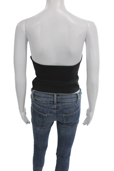 NBD Womens Black Sleeveless Tie Solid Top Size XS
