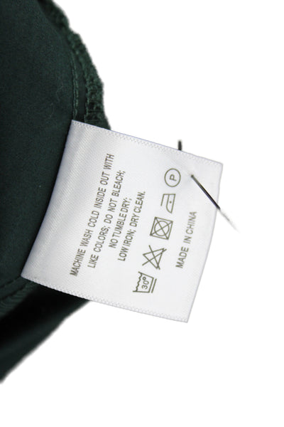 Sold Out Unisex Point Collar Button-Up Long Sleeve Green 100% Cotton Size S
