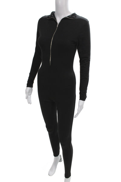 Bump Suit Women Maternity Jumpsuit Long Sleeve Round Neck Black Size S