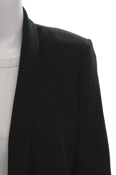 Zara Womens Classic Black Blazer Long Sleeve Polyester Spandex Size S