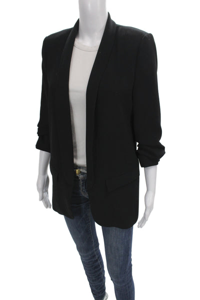 Zara Womens Classic Black Blazer Long Sleeve Polyester Spandex Size S