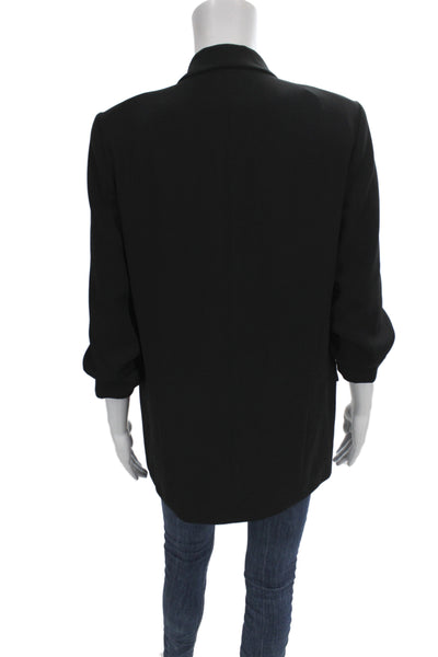 Zara Womens Classic Black Blazer Long Sleeve Polyester Spandex Size S
