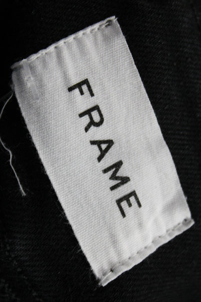 Frame Women Black Cotton Blend Pants Classic Inseam 27 Size 1