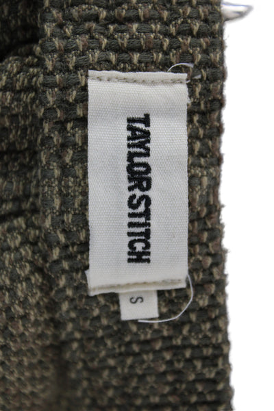 Taylor Stitch Mens Jogger Sweatpants Brown Organic Cotton Button Size S