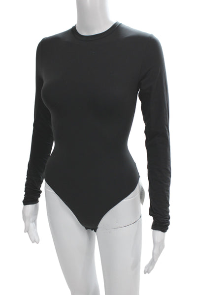 Skims Womens Blouse Long Sleeve Round Neck Solid Size S