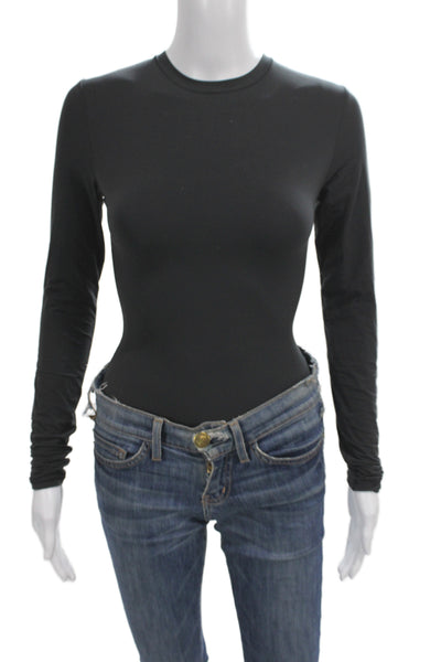 Skims Womens Blouse Long Sleeve Round Neck Solid Size S