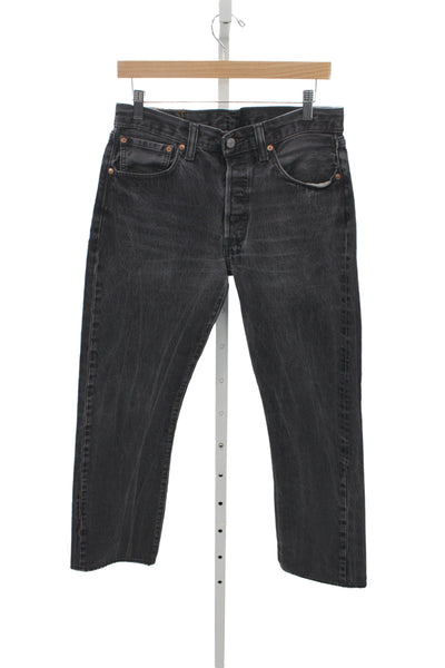 Levi Strauss & Co Mens Dark Gray Straight Jeans Denim Button Fly Size 32