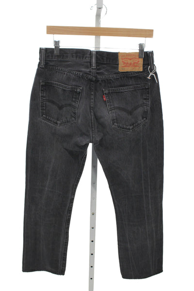Levi Strauss & Co Mens Dark Gray Straight Jeans Denim Button Fly Size 32