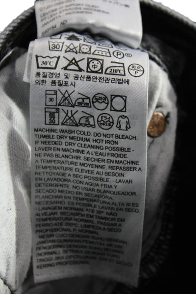 Levi Strauss & Co Mens Dark Gray Straight Jeans Denim Button Fly Size 32