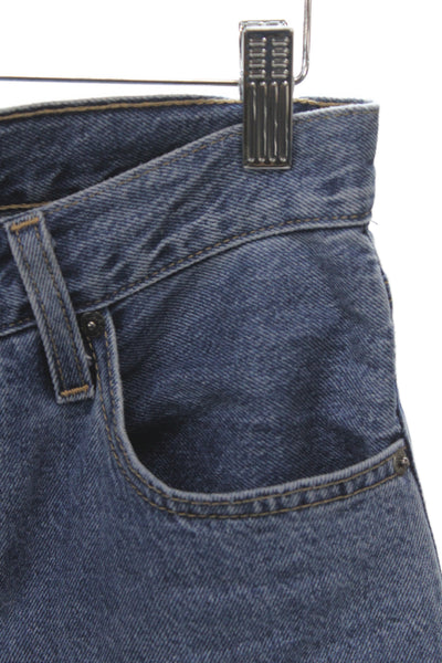 Levi Strauss & Co Mens Straight Jeans Dark Blue High Rise Button Size 24
