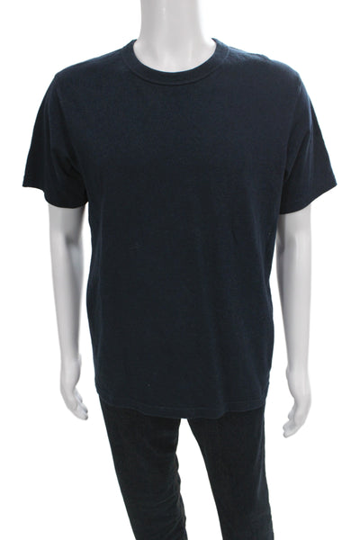Uniqlo Mens Dark Blue Cotton Crew Neck Short Sleeve T-Shirt Size M
