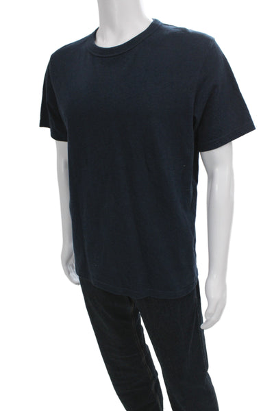 Uniqlo Mens Dark Blue Cotton Crew Neck Short Sleeve T-Shirt Size M
