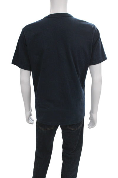 Uniqlo Mens Dark Blue Cotton Crew Neck Short Sleeve T-Shirt Size M