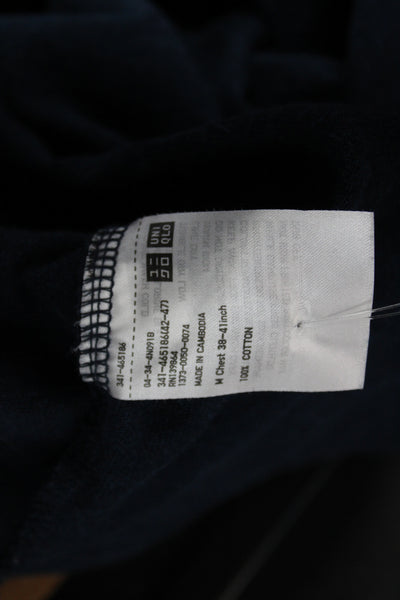 Uniqlo Mens Dark Blue Cotton Crew Neck Short Sleeve T-Shirt Size M