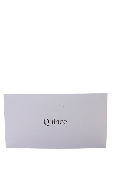 Quince Womens Leather Slide On Loafer Flats Black Size 9
