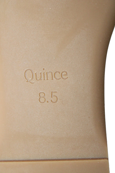 Quince Womens Leather Slide On Glove Ballet Flats Black Size 8.5