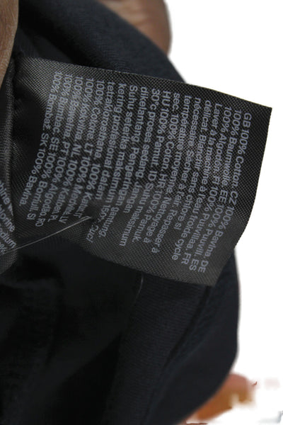 COS Women Basic Jersey T-Shirt Black 100% Cotton Short Sleeve Crew Neck Size XS