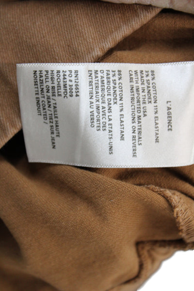 L'Agence Womens Ankle Jegging Pants Brown Size S