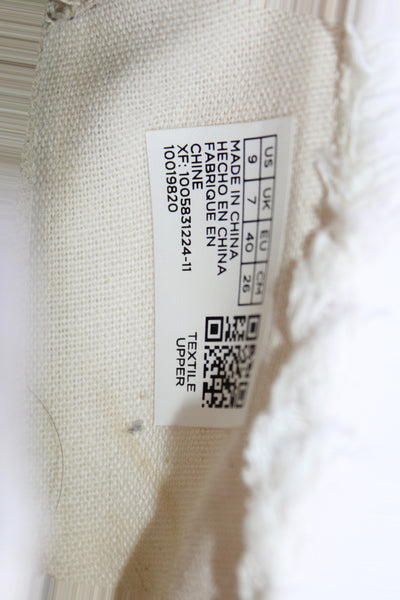 TOMS WOmens Platform Espadrille Slide On Shoes White Size 9