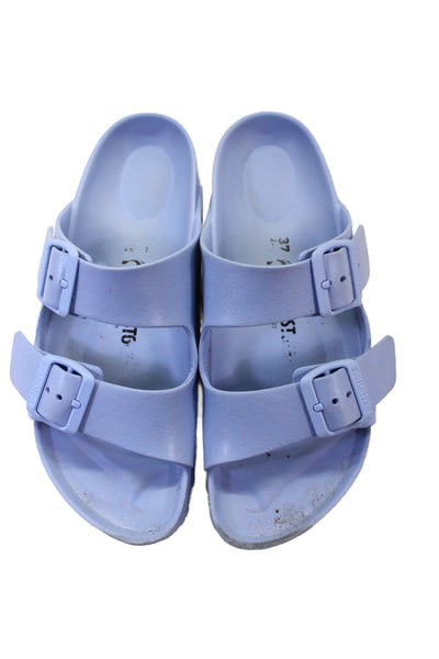 Birkenstock Womens Double Buckle Slide On Arizona Sandals Blue Size 37 7