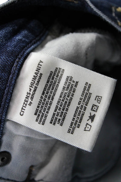 Citizens Mark Unisex Dark Blue Skinny Jeans Mid Rise 27 Inseam Size 28