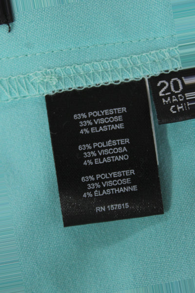 Tahari Unisex 2 Piece Suit Jacket Pants Light Blue Long Sleeve Size 20W