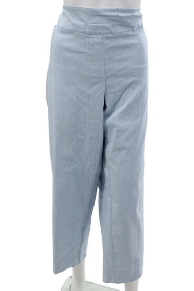 Zac & Rachel Women Light Blue Cropped Ankle Dress Pants Size 20W