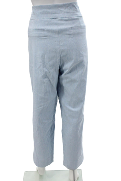 Zac & Rachel Women Light Blue Cropped Ankle Dress Pants Size 20W