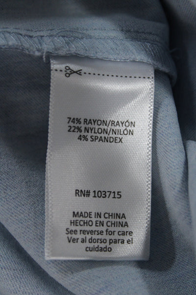 Zac & Rachel Women Light Blue Cropped Ankle Dress Pants Size 20W