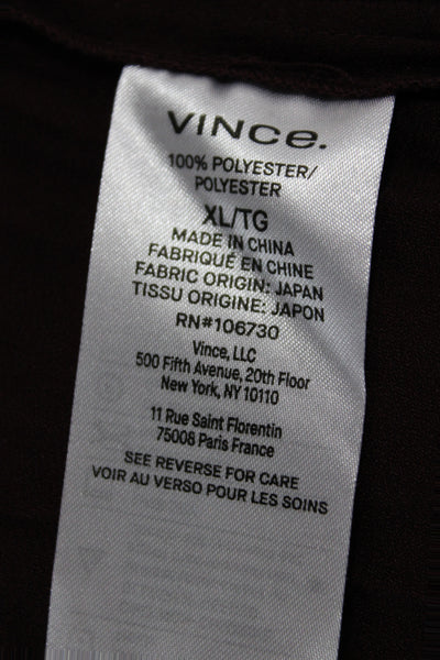 Vince Womens Kaftan Dress Brown V Neck Knee Length Size XL