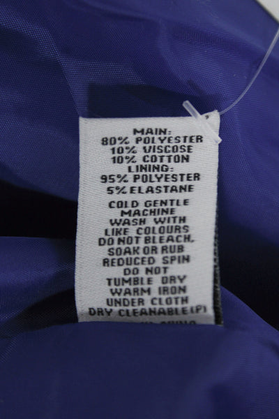 Estelle Womens Blue Collared Solid Long Sleeve Blazer Size 2X