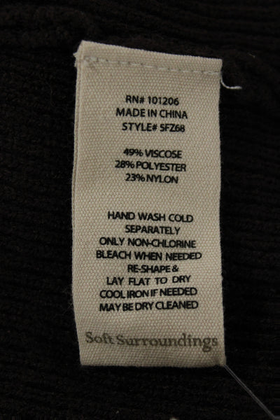 Soft Surroundings Unisex Pullover Sweater V Neck Brown Long Sleeve Size 2X