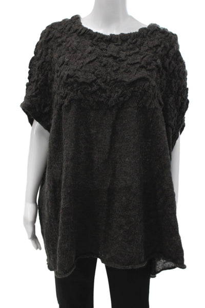 Cabi Unisex Pullover Sweater Dark Gray Short Sleeve Cotton Bohemian Size XL