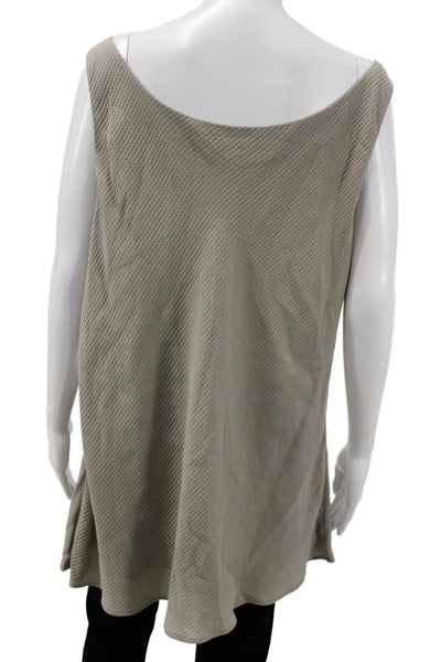 Lafayette 148 New York Womens Silk Sleeveless Tunic Beige Designer Size 20