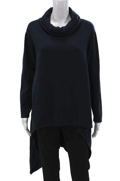 Sophy Curson Unisex Turtleneck Pullover Sweater Dark Blue Size M