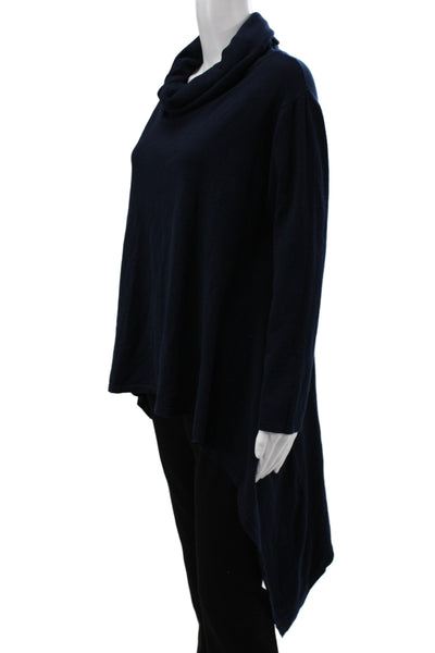 Sophy Curson Unisex Turtleneck Pullover Sweater Dark Blue Size M