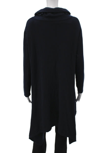 Sophy Curson Unisex Turtleneck Pullover Sweater Dark Blue Size M
